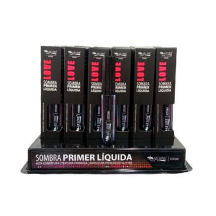 SOMBRA LÍQUIDA PRIMER PRETA C/36 MAX LOVE